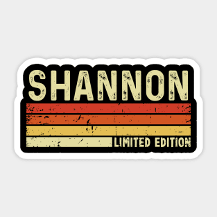 Shannon Name Vintage Retro Limited Edition Gift Sticker